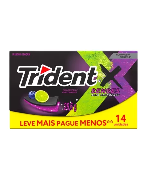 TRIDENT SOUR & SWEET BLUEBERRY 12 UNIDADES DE 26,6G