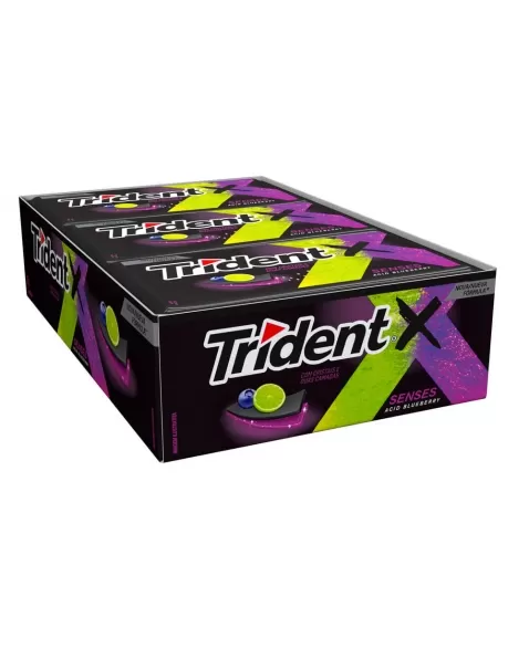 TRIDENT SOUR & SWEET BLUEBERRY 21UNIDADES DE 8G