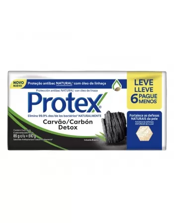 SAB PROTEX CARVAO DETOX 85G 6PK