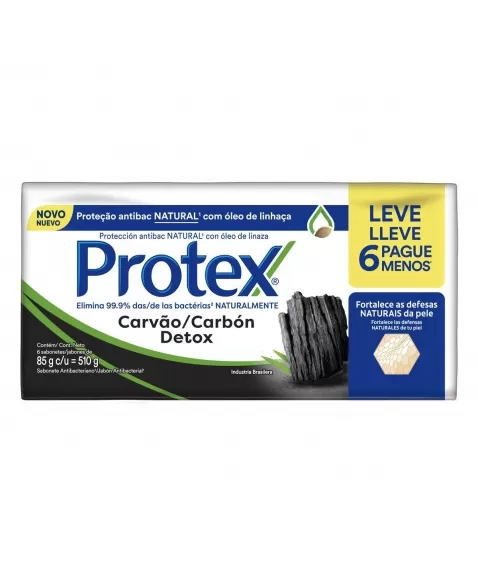 SAB PROTEX CARVAO DETOX 85G 6PK