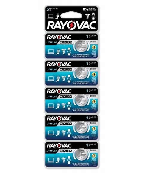 PILHA ELETRÔNICA BOTÃO RAYOVAC CR2032 MULTIBLISTER