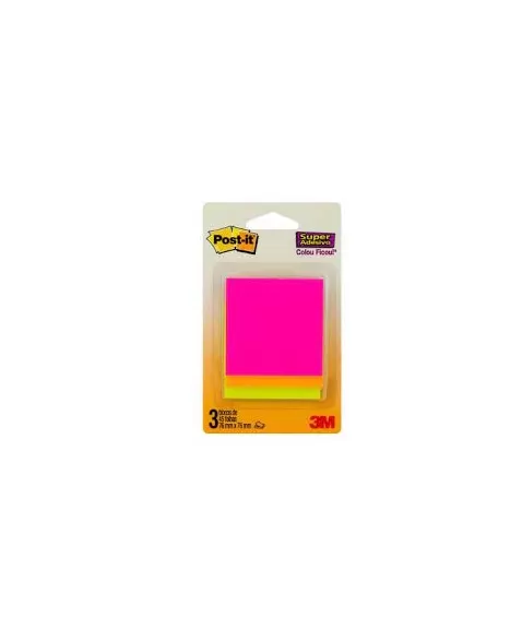 BLOCO DE NOTAS ADESIVAS POST-IT CASCATA 3 UNIDADES