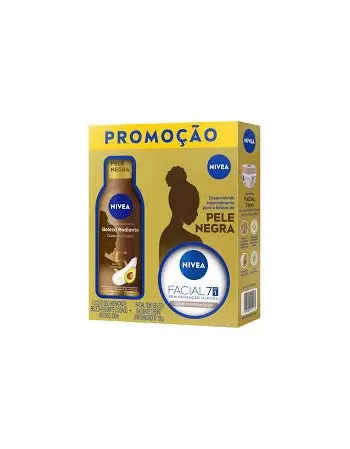 KIT LOÇÃO CORPORAL DEO-HIDRATANTE 200ML + CREME UNIFORMIZADOR FACIAL 100G NIVEA BELEZA RADIANTE