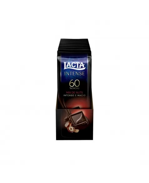 LACTA INTENSE 60% CACAU MIX NUTS 85G