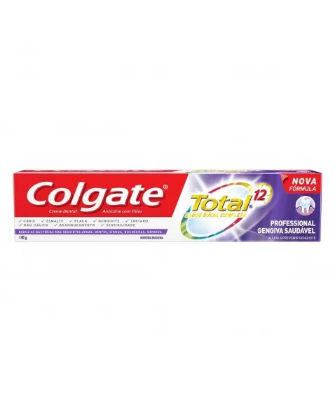 CREME DENTAL COLGATE TOTAL 12 PROFESSIONAL GENGIVA SAUDÁVEL 140G