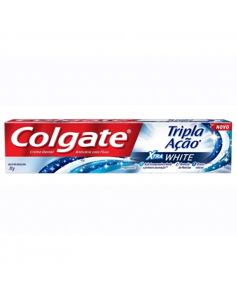 CREME DENTAL COLGATE TRIPLA AÇÃO XTRA WHITE 70G