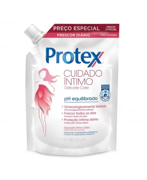 SABONETE ÍNTIMO LÍQUIDO PROTEX DELICATE CARE 140ML REFIL