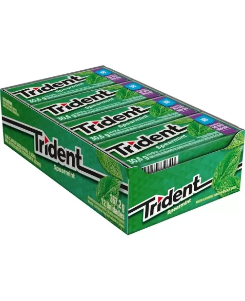 TRIDENT 18S SPEARMINT 12 UNIDADES DE 30,6G