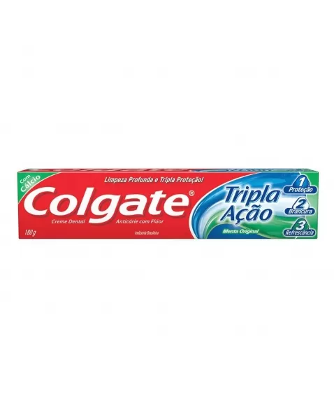 CREME DENTAL COLGATE TRIPLA AÇÃO 180G